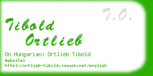 tibold ortlieb business card